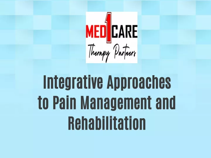integrative approaches to pain management