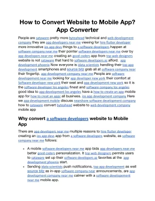 how to convert website to mobile app app converter