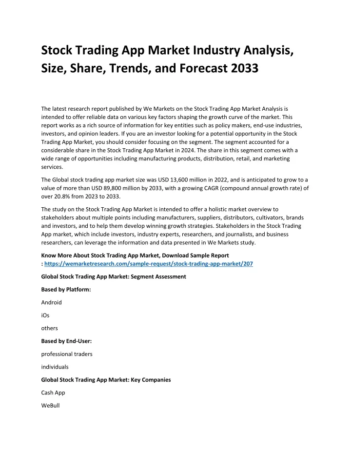 stock trading app market industry analysis size