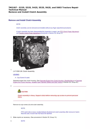 John Deere 5325 Tractor Service Repair Technical Manual (TM2187)