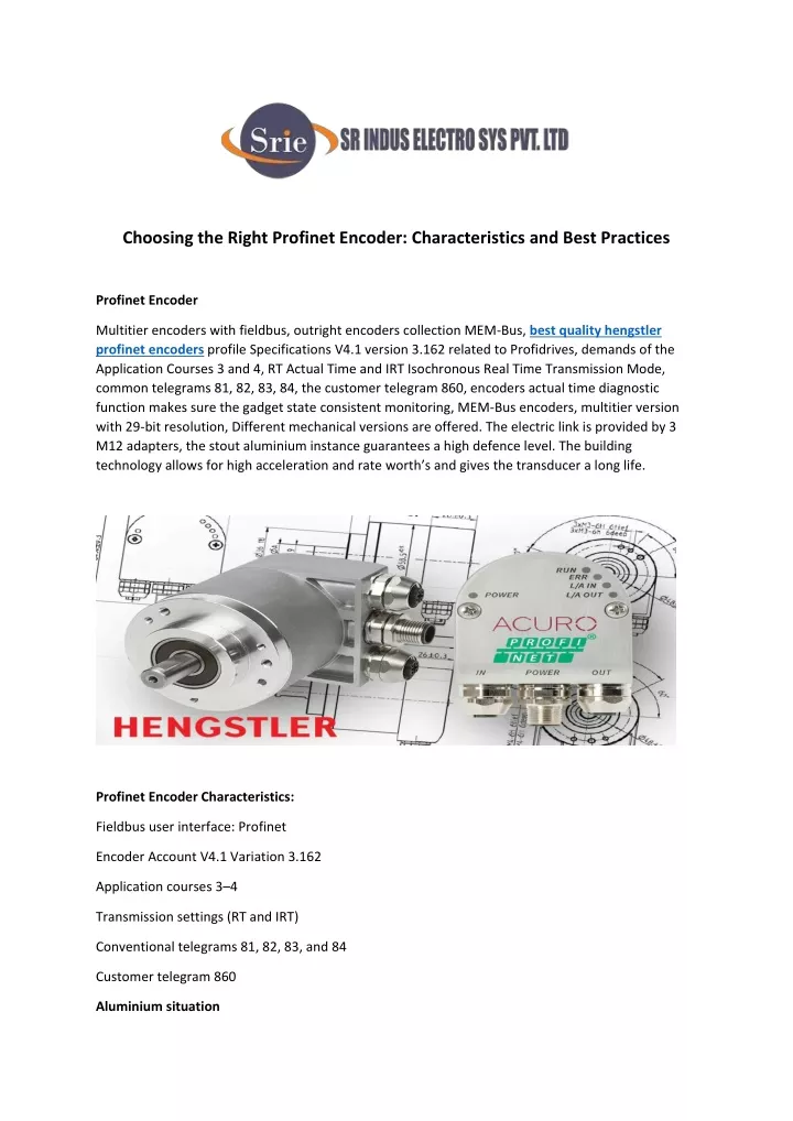 choosing the right profinet encoder