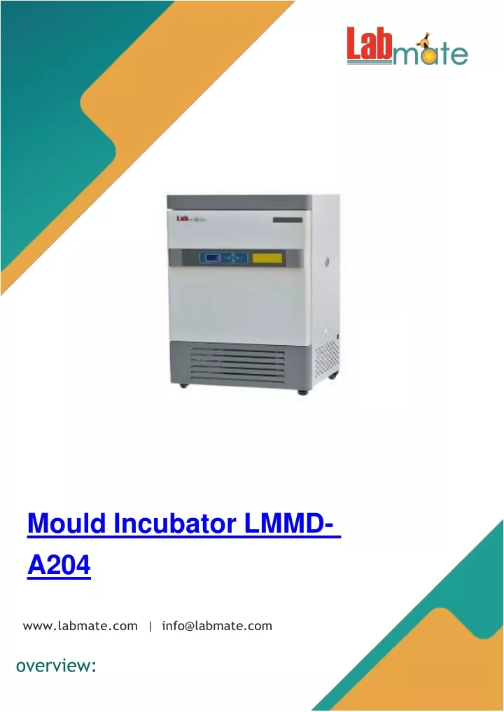 mould incubator lmmd a204