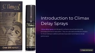 Climax Delay Spray