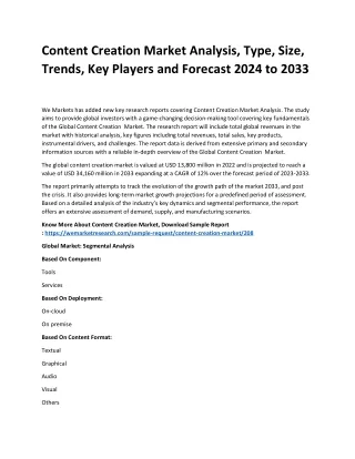 content creation market analysis type size trends