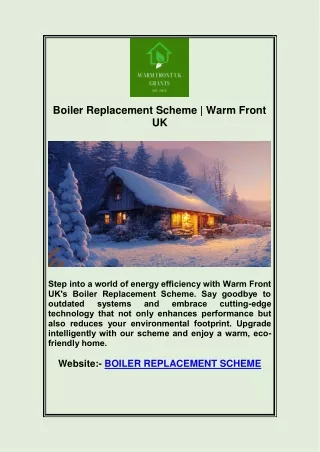 Boiler Replacement Scheme | Warm Front UK