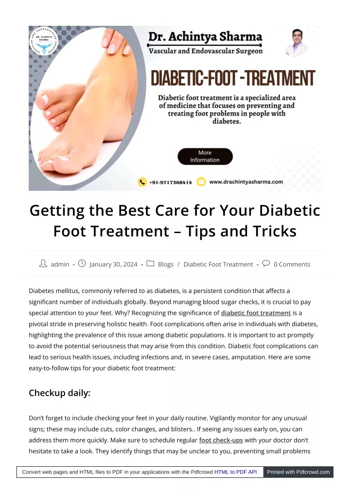 getting the best care for your diabetic foot