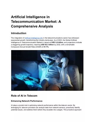 artificial intelligence in telecommunication