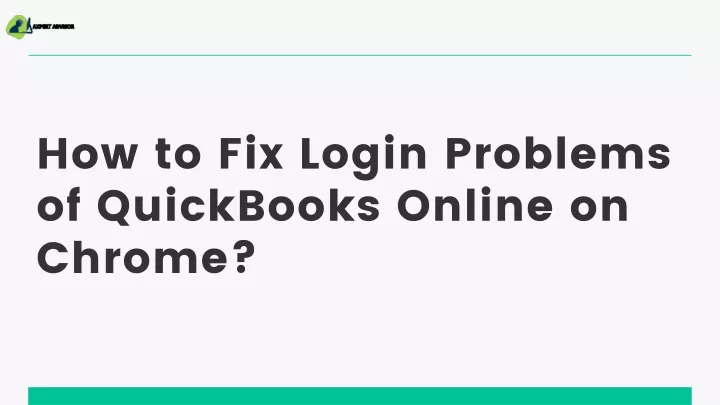 how to fix login problems of quickbooks online