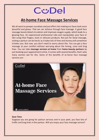 At-home Face Massage Services