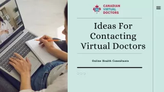 Ideas For Contacting Virtual Doctors