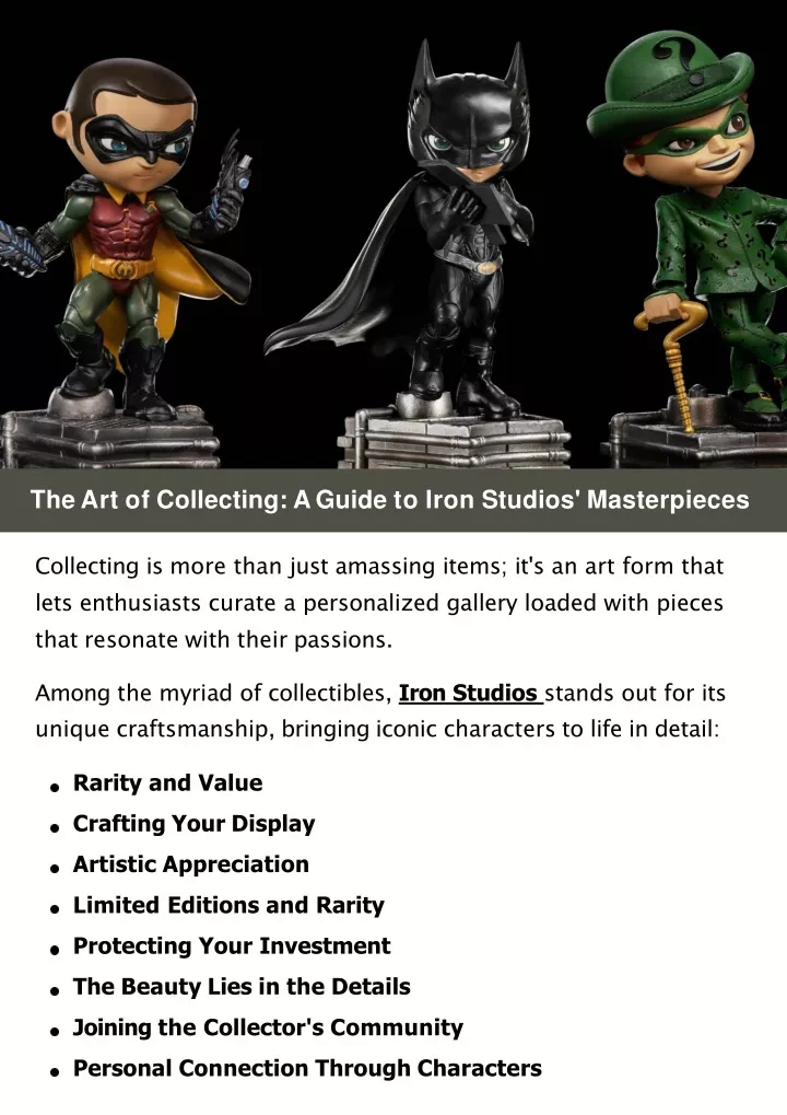 the art of collecting a guide to iron studios