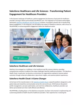 salesforce healthcare and life sciences