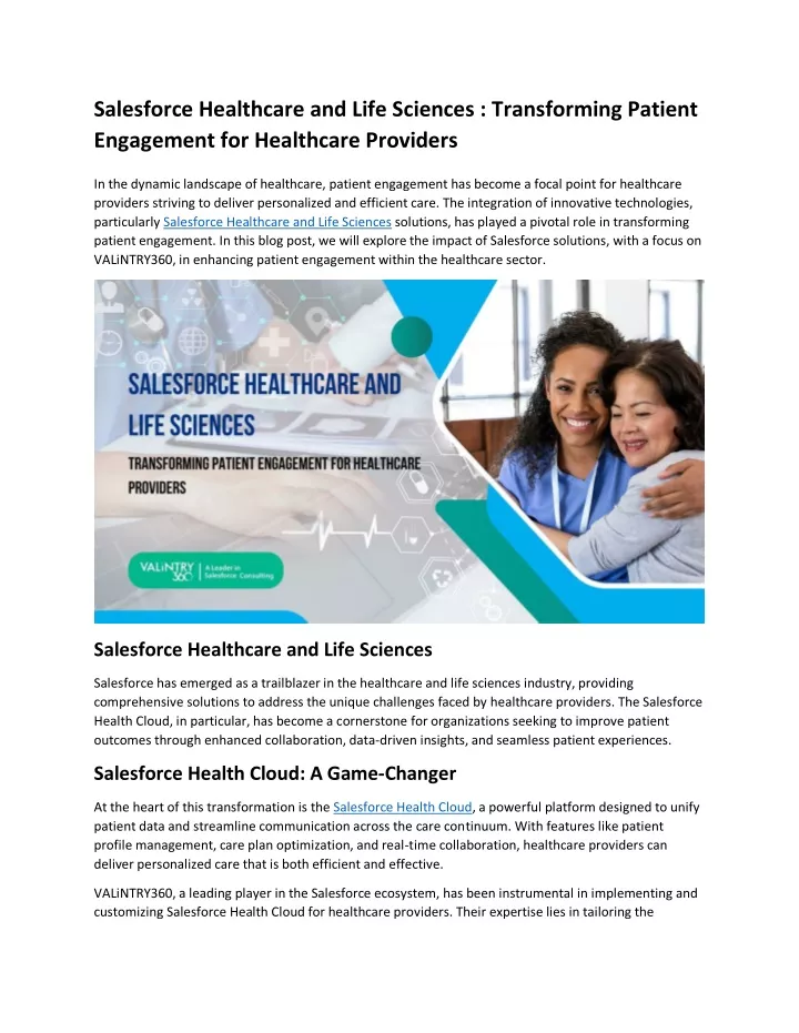 salesforce healthcare and life sciences