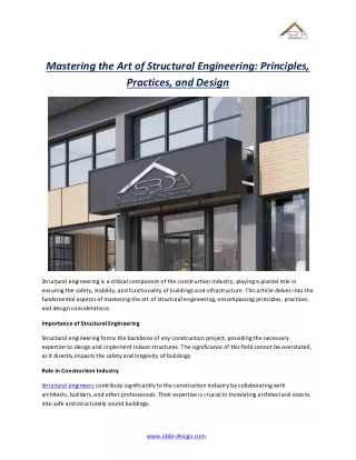 mastering the art of structural engineering