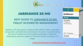 Guide toJardiance 25  mg Tablet in Diabetes Management