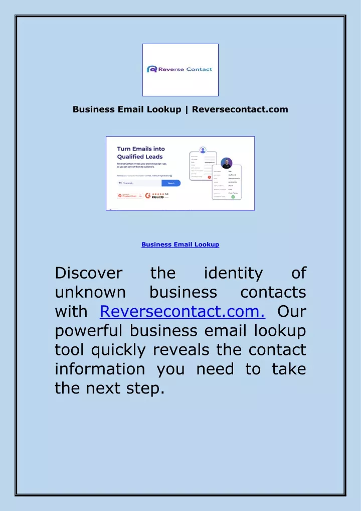 business email lookup reversecontact com