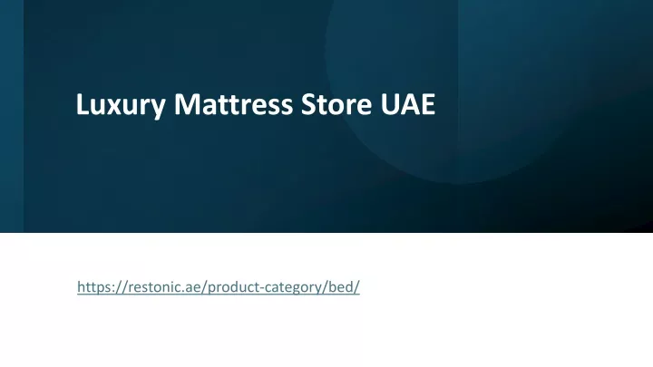 luxury mattress store uae