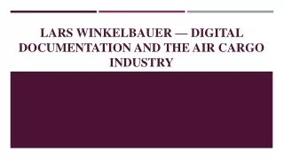 lars winkelbauer digital documentation and the air cargo industry