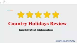Country Holidays Travel Review