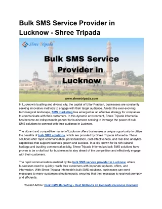 bulk sms service provider in lucknow shree tripada