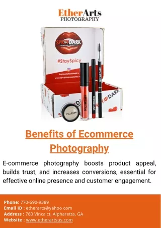 Benefits of Ecommerce Photography