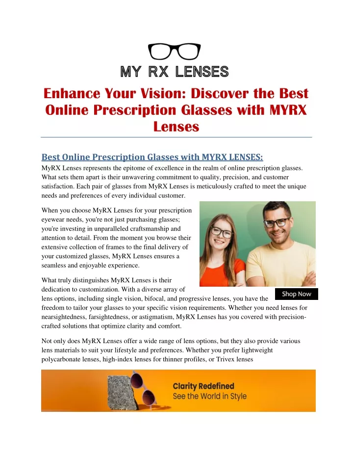 PPT Best Online Prescription Glasses. pdf PowerPoint Presentation