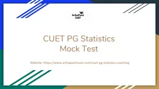 CUET PG Statistics Mock Test