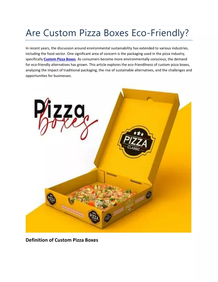 are custom pizza boxes eco friendly
