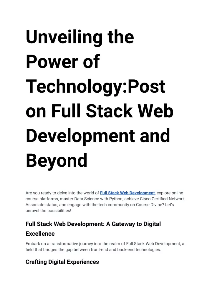unveiling the power of technology post on full