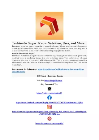 Turbinado Sugar Know Nutrition, Uses, and More