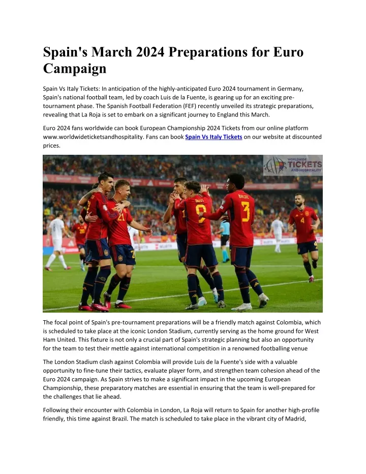 spain s march 2024 preparations for euro campaign