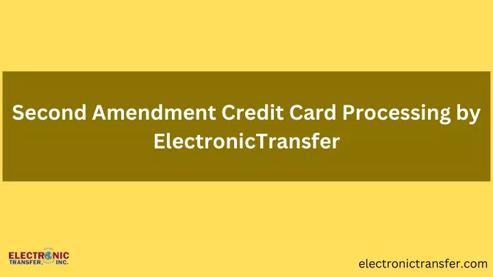 second amendment credit card processing
