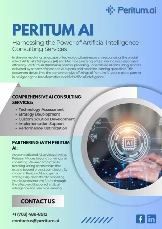 Harnessing the Power of Artificial Intelligence with Peritum AI