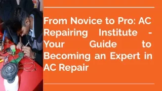 From Novice to Pro_ AC Repairing Institute