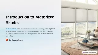 introduction to motorized shades