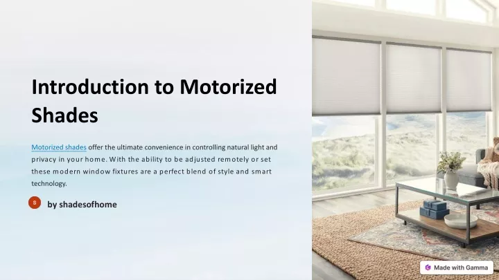 introduction to motorized shades