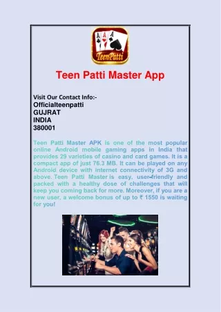 Unlock Fun: Teen Patti Master Download for Ultimate Gaming Thrills!
