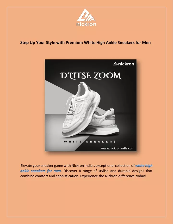 step up your style with premium white high ankle