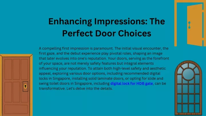 enhancing impressions the perfect door choices