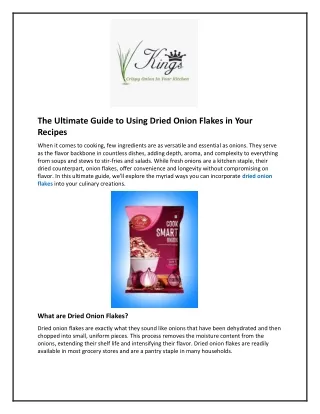 the ultimate guide to using dried onion flakes