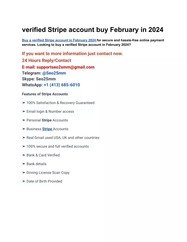 verified stripe account buy february in 2024