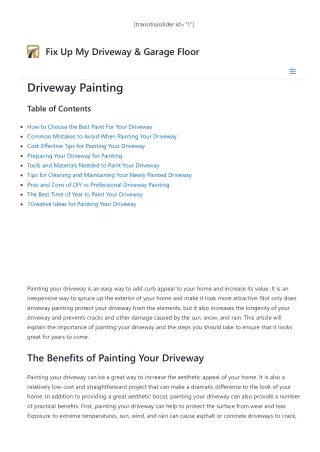 Painting a Driveway