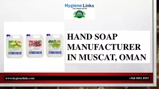HAND SOAP MANUFACTURER IN oman