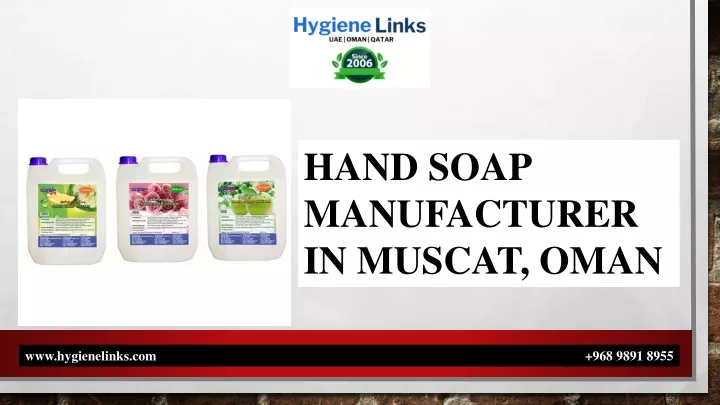 hand soap manufacturer in muscat oman