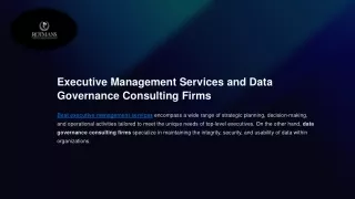 Best Executive Management service, Data Governance Consulting Firms