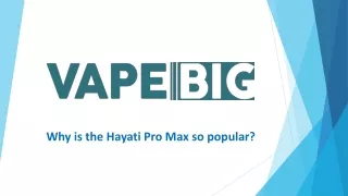 Why is the Hayati Pro Max so popular