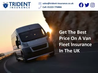 Get The Best Price On A Van Fleet Insurance In The UK