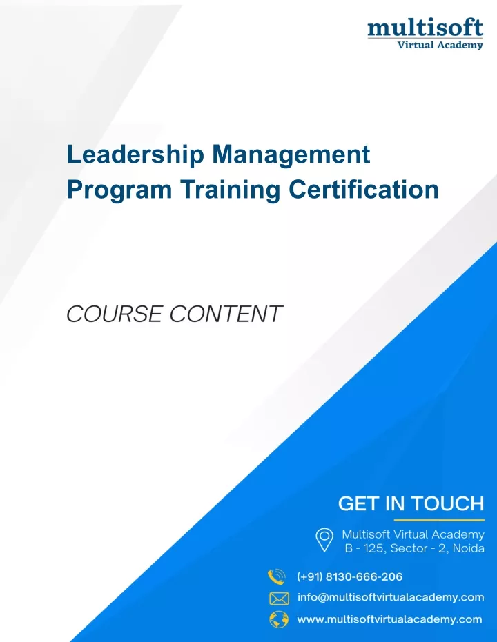 leadership management program training