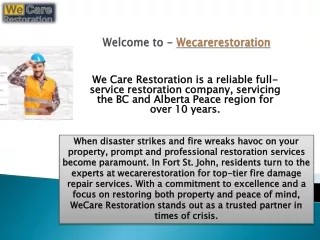 welcome to wecarerestoration