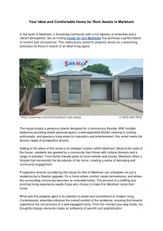 your ideal and comfortable home for rent awaits